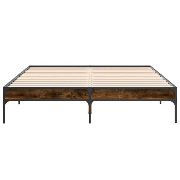 vidaXL Giroletto Rovere Fumo 150x200 cm in Legno Multistrato Metallo