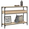 vidaXL Tavolo Consolle con Ripiano Rovere Sonoma 100x29x75cm Legno Aggregato