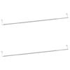 vidaXL Binari per Tende 2 pz Bianco e Argento 90-135 cm Alluminio