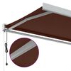 vidaXL Tenda da Sole Retrattile Automatica Marrone 350x250 cm