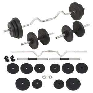 vidaXL Set Bilanciere e Manubri 30 kg
