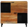 vidaXL Credenza Naturale 80 x 33,5 x 75 cm Legno di Acacia Massello