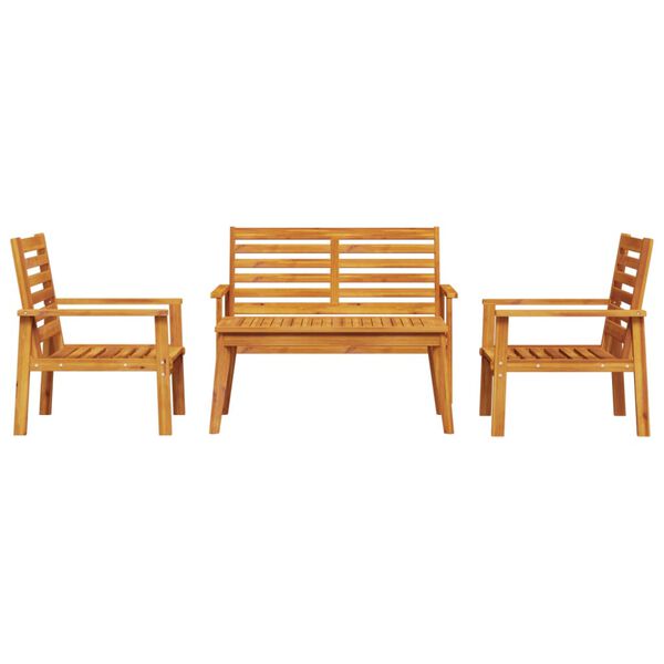 vidaXL Set Salotto da Giardino 4 pz in Legno Massello di Acacia