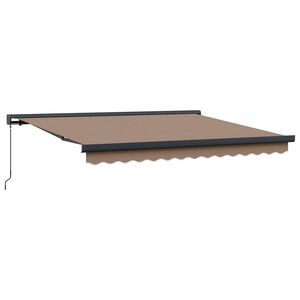 vidaXL Tenda retrattile Tortora 500 &times; 300 cm Tela e Alluminio