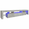 vidaXL Mobile Porta TV con Luci LED Grigio Cemento 215x36,5x40 cm