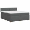 vidaXL Letto box spring con materasso Grigio Scuro 140 x 200 cm