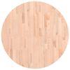 vidaXL Piano per Tavolo &Oslash;80x2,5 cm Rotondo in Legno Massello di Faggio