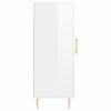 vidaXL Credenza Bianco Lucido 34,5x34x90 cm in Legno Multistrato