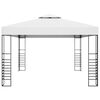 vidaXL Gazebo con Stringa di Luci LED 4x3x2,7 m Bianco