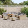 vidaXL Set Divano da Giardino 13 pcs Beige polyrattan