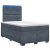 vidaXL Letto box spring con materasso Grigio Scuro 120 x 200 cm