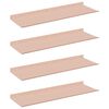 vidaXL Mensola sospesa 4 pcs Rosa 60 x 18 x 2,5 cm Acciaio