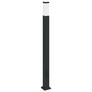 vidaXL Lampada a paletto con presa di corrente 110 cm Nera IP44