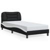 vidaXL Giroletto senza Materasso Hvar Nero e Bianco 80x200 cm in Similpelle