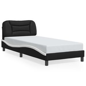 vidaXL Giroletto senza Materasso Hvar Nero e Bianco 80x200 cm