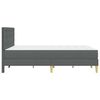 vidaXL Struttura letto con materasso Grigio scuro 120 x 190 cm Tessuto