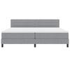 vidaXL Letto a molle con materasso Grigio chiaro 200 x 200 cm Tessuto