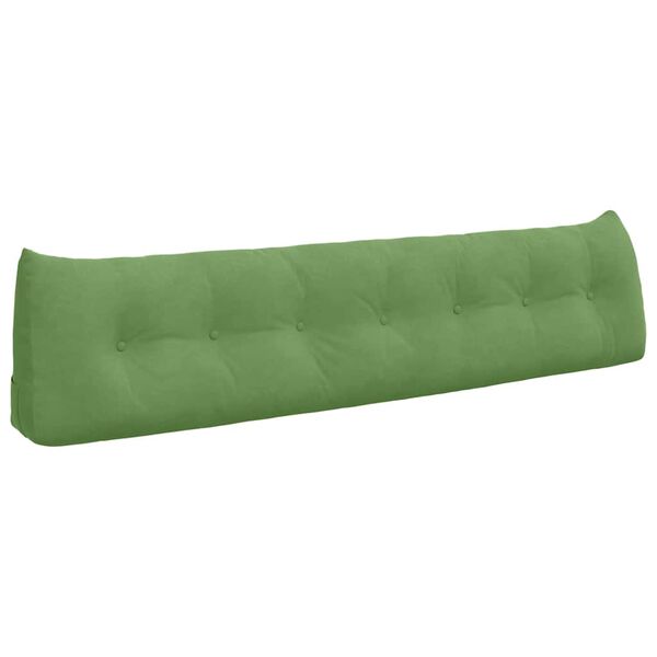 vidaXL Cuscino per Schiena Verde chiaro 200 x 24 x 50 cm Velluto