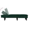 vidaXL Chaise Longue in Velluto Verde Scuro