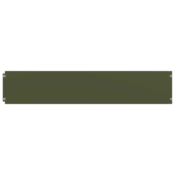 vidaXL Bordure per Prato 10 pz Verde Oliva Acciaio Laminato a Freddo