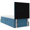 vidaXL Letto con contenitore e LED Blu Scuro 90 x 190 cm Velluto