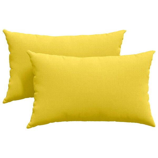 vidaXL Cuscini da Divano 2 pcs Giallo Chiaro 50 x 30 cm Tessuto