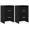 vidaXL Comodini 2 pz Rovere Nero 40 x 30 x 60 cm Legno ingegnerizzato