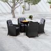 vidaXL Set da Pranzo da Giardino 5 pz Nero