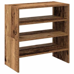 vidaXL Scarpiere 2 pz Impilabili Legno Antico 60x30x30,5 cm