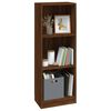 vidaXL Libreria 3 Ripiani Rovere Marrone 40x24x109cm Legno Multistrato