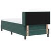 vidaXL Letto a molle con materasso Verde Scuro 190 x 90 cm Poliestere