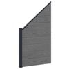 vidaXL Set di Recinzione 95 x 180 cm WPC e Alluminio Grigio