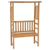 vidaXL Panca da Giardino con Pergolato 115 cm Legno Massello di Teak