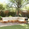 vidaXL Set di divani da giardino 11 pz con cuscini in legno di acacia e rattan