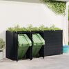 vidaXL Contenitore per Rifiuti per 4 Bidoni Nero 272 x 77,5 x 121,5 cm