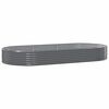 vidaXL Letto Giardino Acciaio Zincato 296x140x36cm Grigio