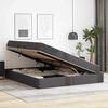 vidaXL Letto con contenitore e materasso Grigio 180 x 200 cm