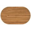 vidaXL Piano del tavolo 120 x 70 x 3,5 cm Ovale Legno di teak solido