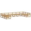 vidaXL Set di divani da esterno 10 pcs Bianco Legno di Acacia Massello