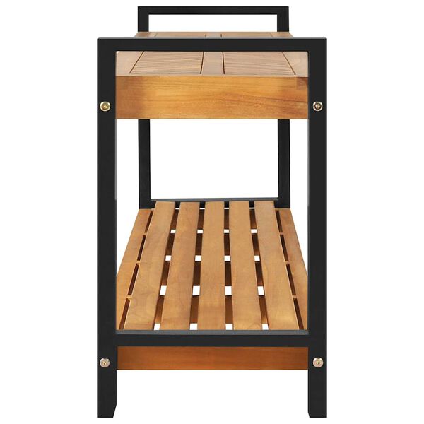 vidaXL panchina Marrone 160 x 30 x 50 cm Legno massello di teak