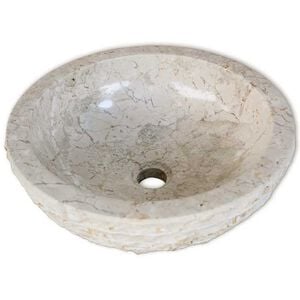 vidaXL Lavandino in Marmo 40 cm Crema