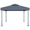 vidaXL Gazebo con Pareti e Luci LED 400x300 cm Antracite in Alluminio