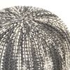 vidaXL Pouf Intrecciato a Mano Grigio Scuro e Bianco 50x35 cm Lana