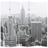 vidaXL Paravento Pieghevole 200x170 cm Stampa New York Bianco e Nero