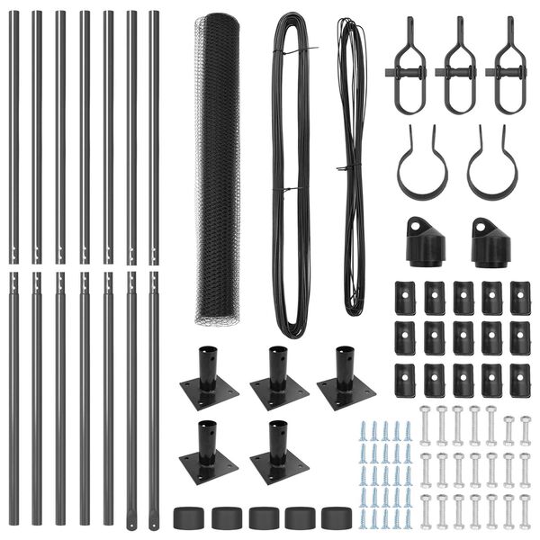 vidaXL Palo della recinzione Grigio 10 x 0,8 m (maglia 13 mm)