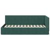 vidaXL Cornice del letto ad angolo Verde Scuro 90 cm x 190 cm Velluto