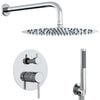 vidaXL Sistema doccia nascosto (rotondo) Argento