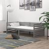 vidaXL Divano Letto con Materasso 90x200 cm Grigio in Legno di Pino