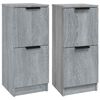 vidaXL Credenze 2 pz Grigio Sonoma 30x30x70 cm in Legno Multistrato