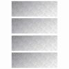 vidaXL Gradini per Scale 4 pz 90 x 30 cm Argento Alluminio